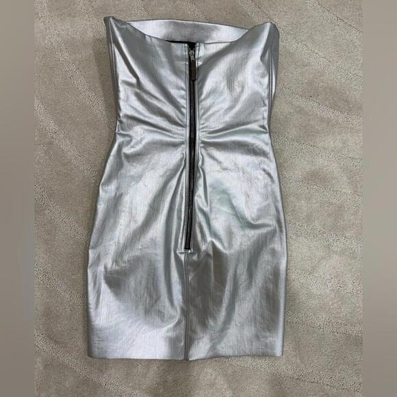 Rick Owens Metallic Strapless Dress - Picture 5 of 6